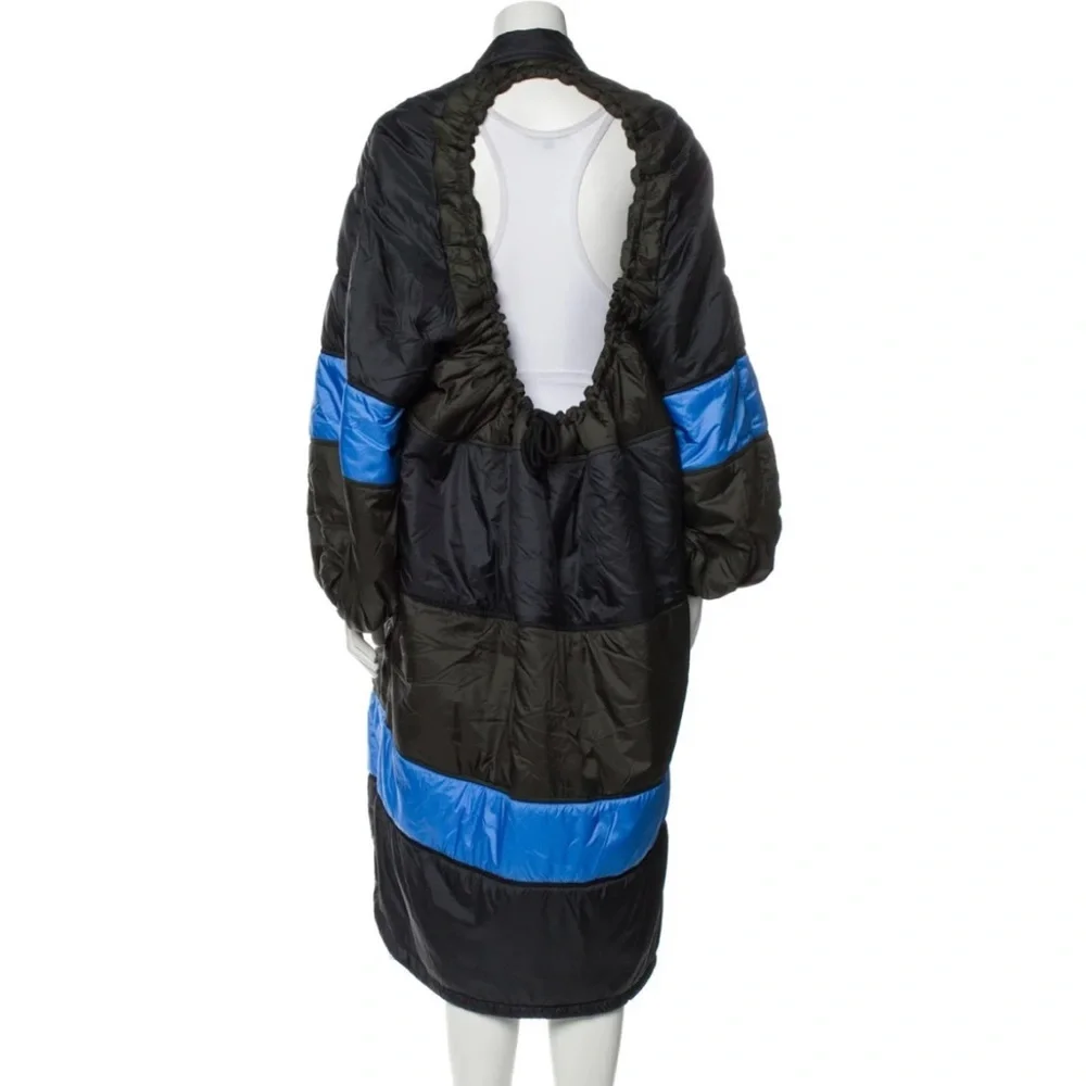 GANNI X66°NORTH Vatnajökull Quilted Black Green Open Back Puffer Coat Dress XS/S - Picture 8 of 12